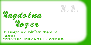 magdolna mozer business card